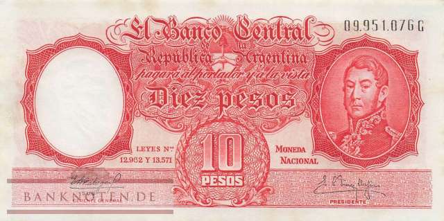 Argentina - 10  Pesos (#270-9_AU)
