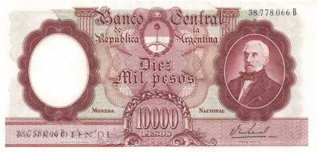 Argentinien - 10.000  Pesos (#281b_AU)