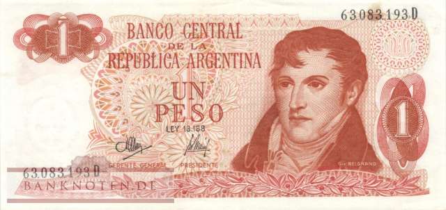 Argentina - 1  Peso (#287-4-D_XF)
