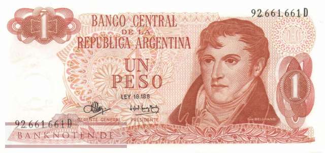 Argentinien - 1  Peso (#287-5-D_UNC)