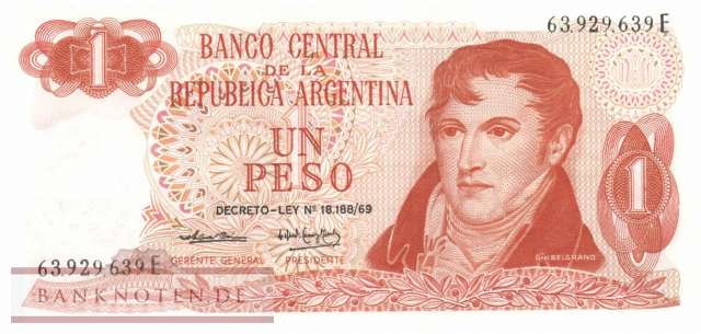 Argentina - 1  Peso (#293-E_UNC)
