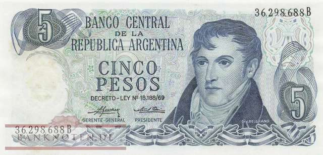 Argentina - 5  Pesos (#294-2-B_AU)