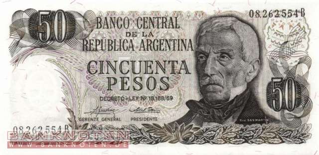 Argentinien - 50  Pesos (#296-B_UNC)