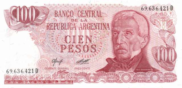 Argentinien - 100  Pesos (#302b-D_UNC)