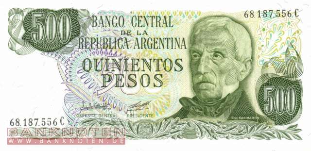 Argentina - 500  Pesos (#303b-C_UNC)