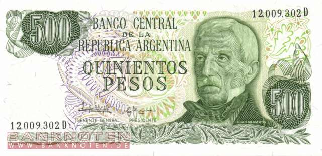 Argentinien - 500  Pesos (#303c-D_UNC)
