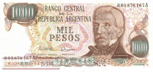 Argentina - 1.000  Pesos - Replacement (#304d-1-R_UNC)
