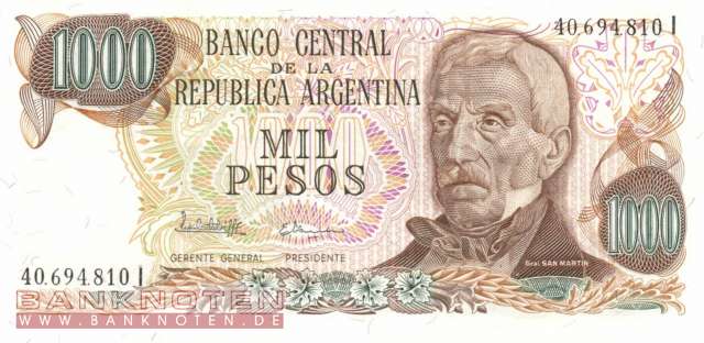 Argentinien - 1.000  Pesos (#304d-I-U1_UNC)