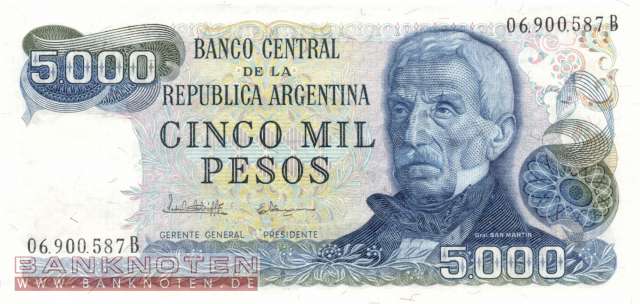 Argentina - 5.000  Pesos (#305b-1_UNC)