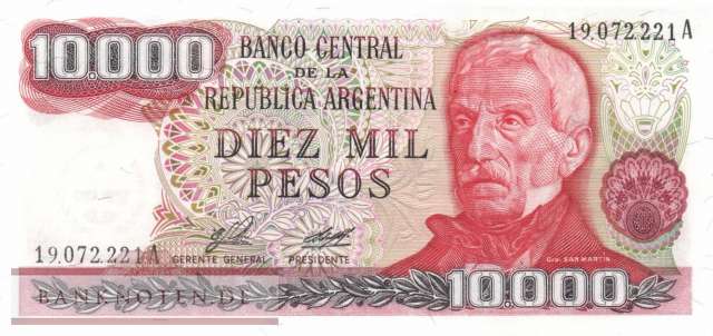 Argentina - 10.000  Pesos (#306a-1_UNC)