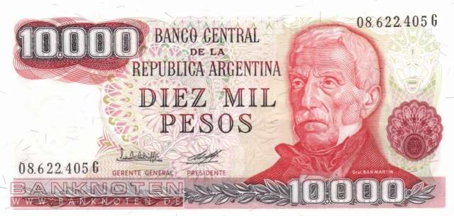 Argentina - 10.000  Pesos (#306a-3-G_UNC)