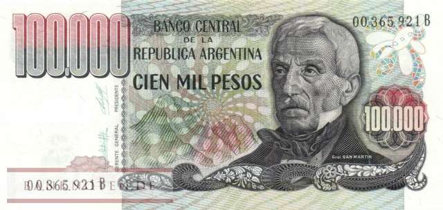 Argentinien - 100.000  Pesos (#308a_UNC)