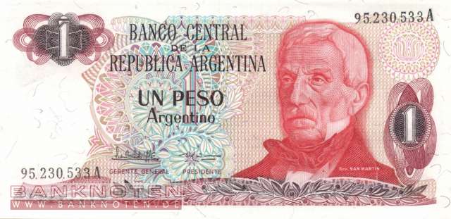 Argentinien - 1  Peso Argentino (#311a-2-A_UNC)