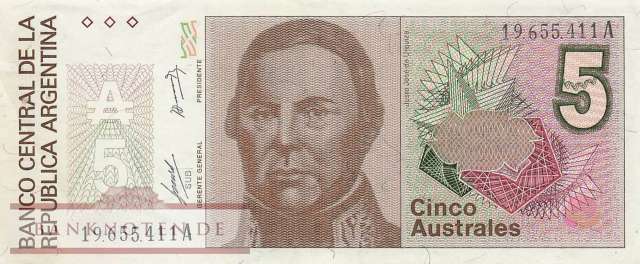 Argentina - 5  Australes (#324a_AU)