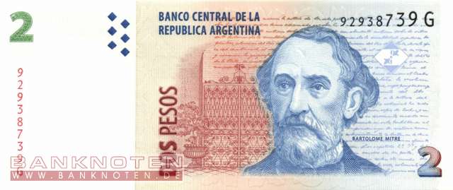Argentina - 2  Pesos (#352-4-1-G_UNC)
