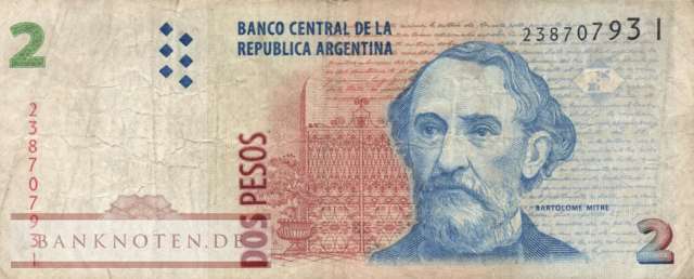 Argentina - 2  Pesos (#352-5-I_F)