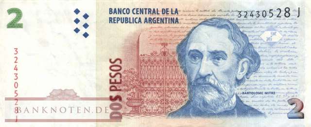 Argentina - 2  Pesos (#352-5-J_VF)