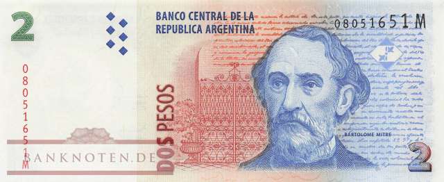 Argentinien - 2  Pesos (#352-7-M_UNC)