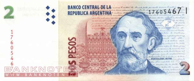 Argentinien - 2  Pesos (#352-I_UNC)