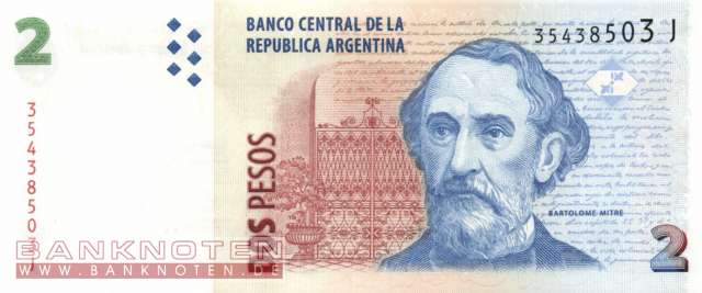Argentinien - 2  Pesos (#352-J-U1_UNC)