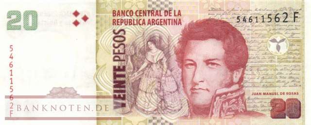 Argentina - 20  Pesos (#355c-F_UNC)