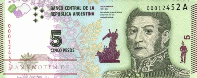 Argentina - 5  Pesos (#359a_UNC)