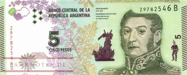 Argentinien - 5  Pesos (#359b_UNC)