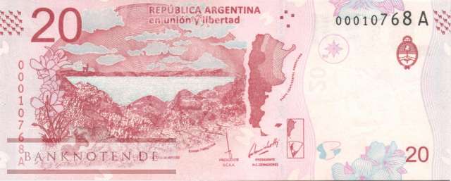 Argentinien - 20  Pesos (#361-1-A_UNC)