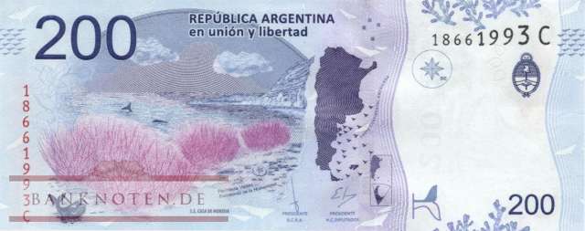 Argentinien - 200  Pesos (#364-C_UNC)
