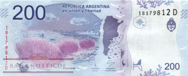 Argentina - 200  Pesos (#364-D_UNC)