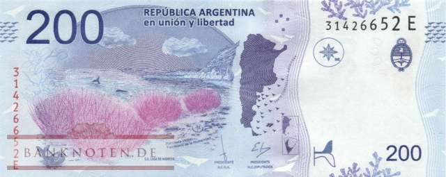 Argentinien - 200  Pesos (#364-E_UNC)