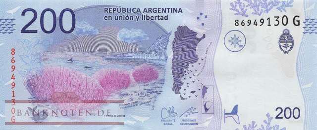 Argentina - 200  Pesos (#364-G_UNC)