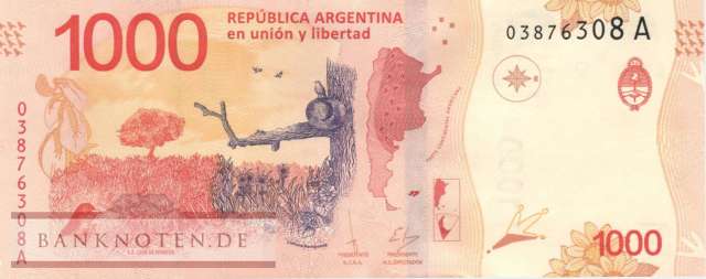 Argentina - 1.000  Pesos (#366-A_UNC)