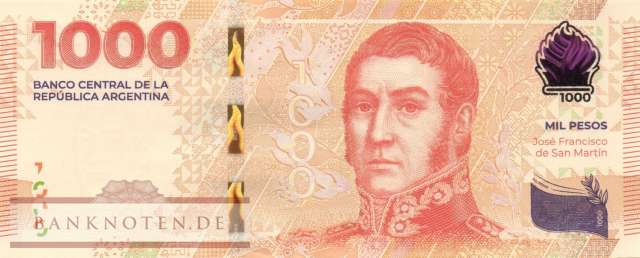 Argentina - 1.000  Pesos (#367-A_UNC)