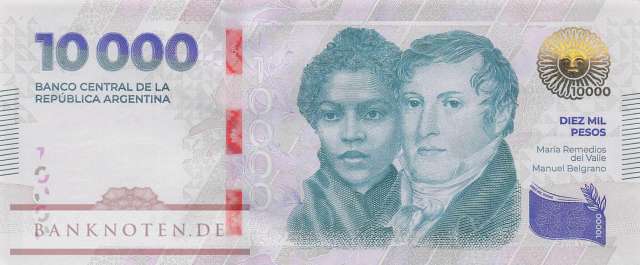 Argentina - 10.000  Pesos (#369-J_UNC)