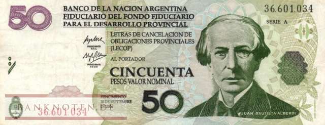 Argentinien - Banco de la Nacion Argentina - 50  Pesos (#S3104b_F)