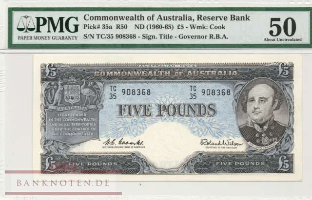 Australien - 5  Pounds - PMG50 (#035a_AU)