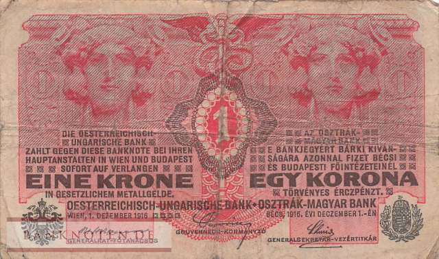 Austria - 1  Krone (#020_F)