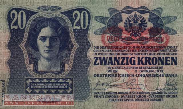 Austria - 20  Kronen (#053a-1_UNC)