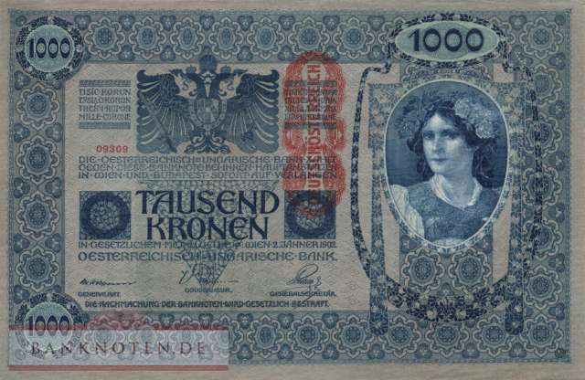Österreich - 1.000  Kronen (#059_AU)