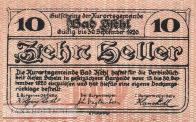 Bad Ischl - 10  Heller (#NG0077c-2_UNC)