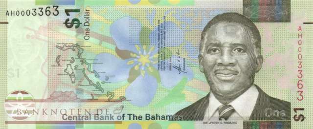Bahamas - 1  Dollar (#077b_UNC)