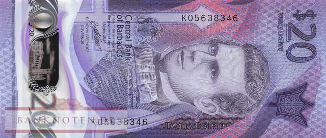 Barbados - 20  Dollars (#083-24-2_UNC)