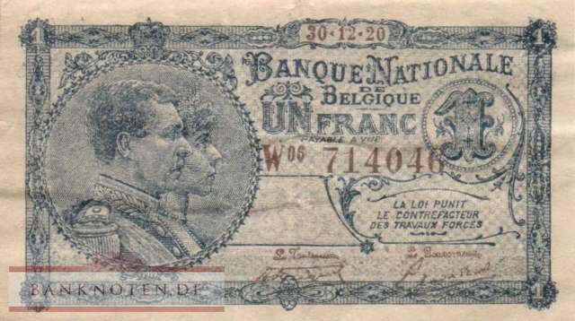 Belgien - 1  Franc (#092_VF)