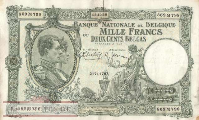 Belgium - 1.000  Francs (#104-38_F)