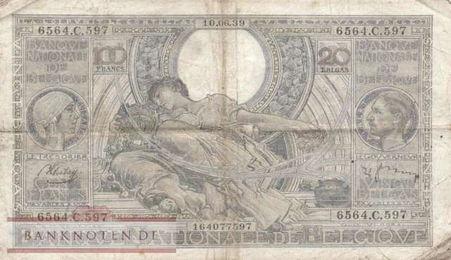 Belgium - 100  Francs (#107-39_F)