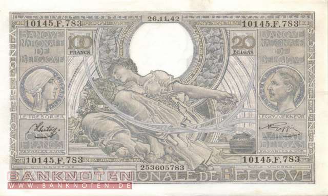 Belgien - 100  Francs (#107-42_VF)