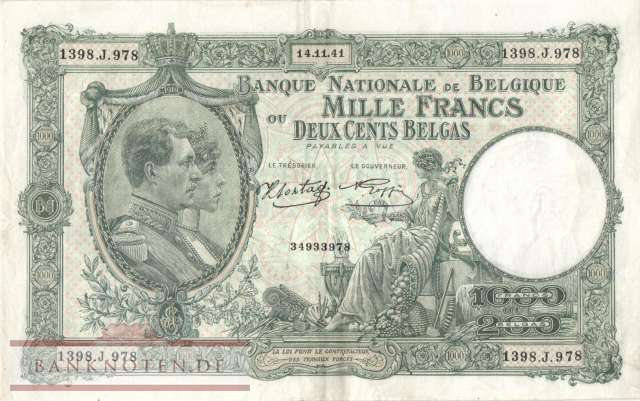 Belgien - 1.000  Francs (#110-41_VF)