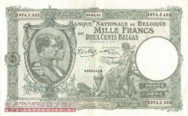 Belgien - 1.000  Francs (#110-43_VF)