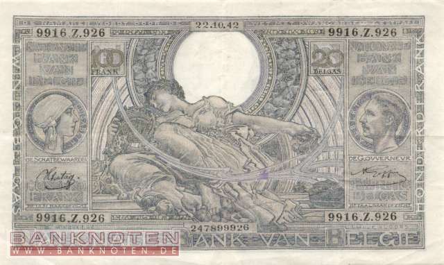 Belgium - 100  Francs (#112-42_VF)